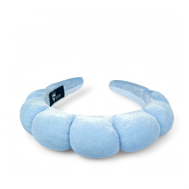 Cerchietto Skincare in velluto (Celeste)