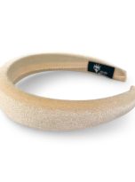 Cerchietto bombato in velluto champagne