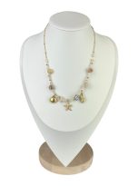 Collana charm marini e pietre naturali – acciaio inossidabile