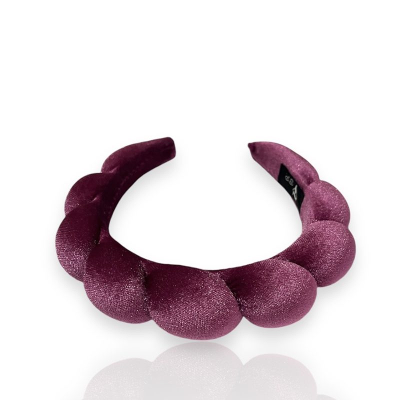 Cerchietto Skincare in velluto (Magenta)