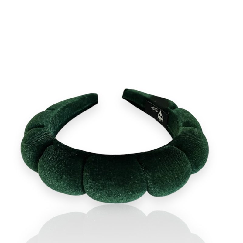 Cerchietto Skincare in velluto (Verde smeraldo)