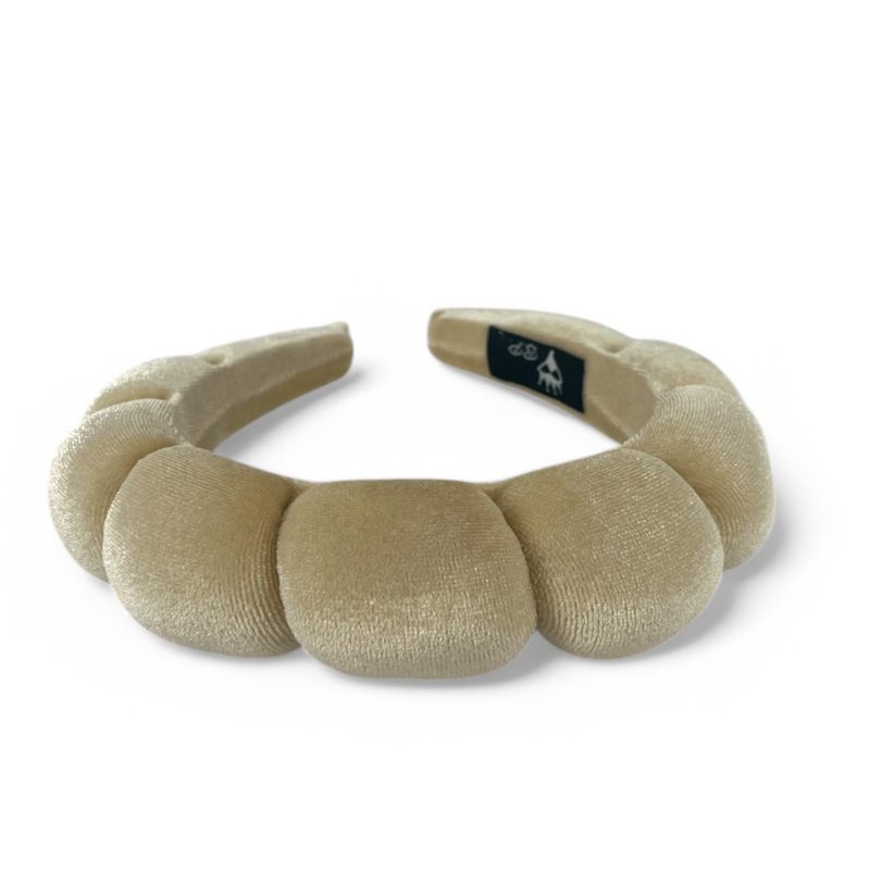 Cerchietto Skincare in velluto (Kaki)