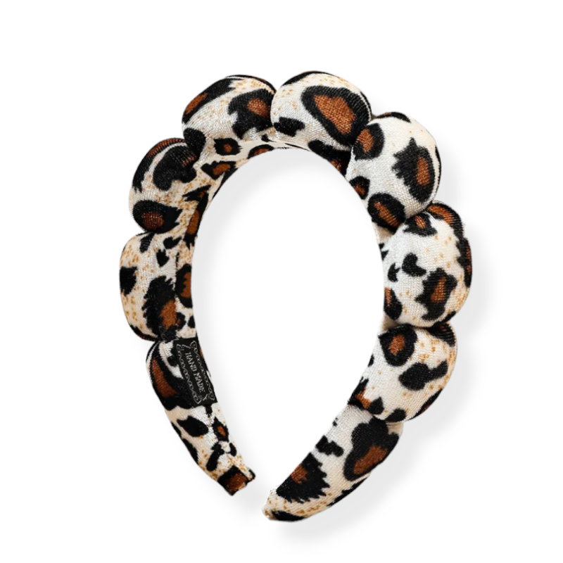 Cerchietto Skincare in velluto (Leopardato)