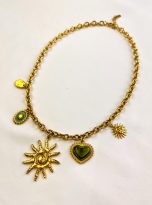 Collana Sole charms verdi