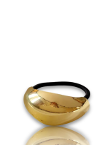 Elastico con placca in metallo oro