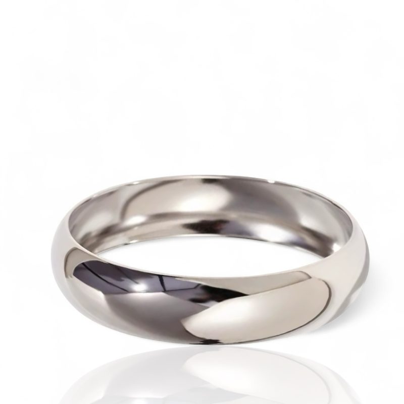 Bracciale rigido donna (Altezza 1,5 Cm, Acciaio Inossidabile, Silver)