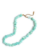 Collana con pietre naturali verde acqua