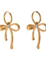 Orecchini stile Coquette in acciaio inossidabile oro