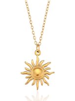Collana Sole in acciaio inossidabile dorato – Bottega della Principessa
