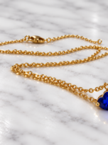 Collana Punto Luce Blu Zaffiro-Bottega della Principessa
