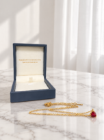 Collana Punto Luce Cuore Rosso_Con Scatola Bottega della Principessa
