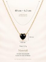 Collana Punto luce cuore nero