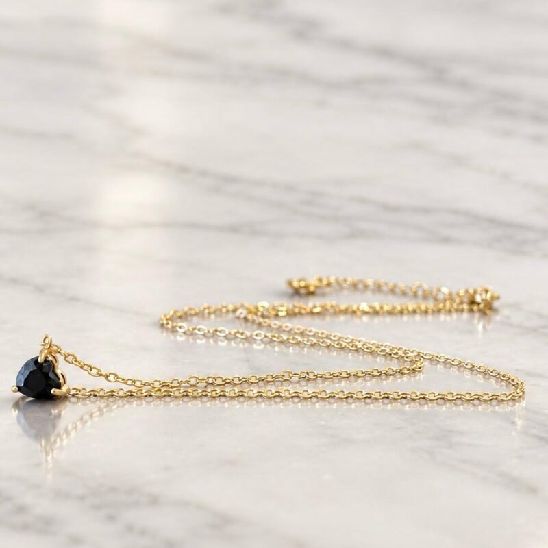 Collana Punto Luce Cuore – Nero