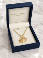 Collana luna e stella con scatola