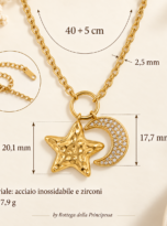 Collana Luna e Stella – Misure e caratteristiche