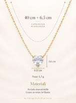 Collana punto luce diamante misure
