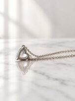 Collana punto luce donna in acciaio inossidabile argento-back