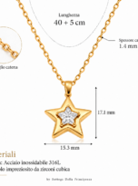 Collana Stella – Misure e materiali