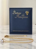 Punto luce cuore.acciaio inossidabile dorato-con scatola-Bottega della Principessa