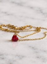 Collana Punto Luce Cuore Rosso Bottega della Principessa